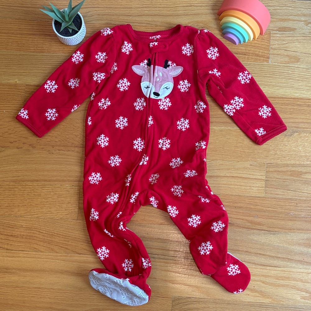 4/$21 2T Carter’s Red Snowflake Kids One Piece